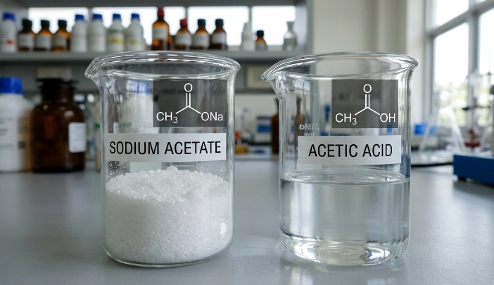 sodium acetate vs acetic acid