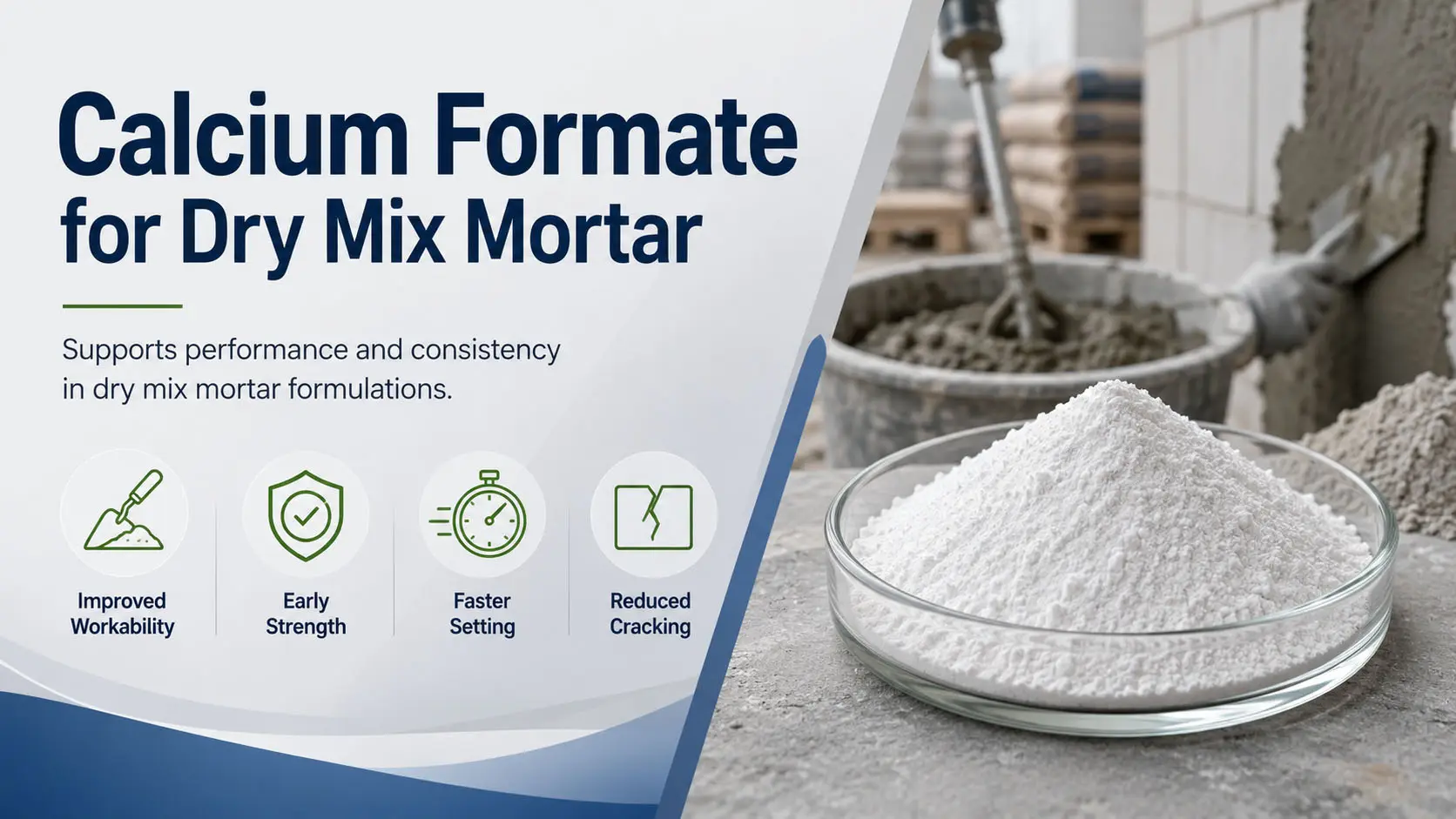 Calcium Formate for Dry Mix Mortar: Benefits, Dosage, and Market Trends in 2024