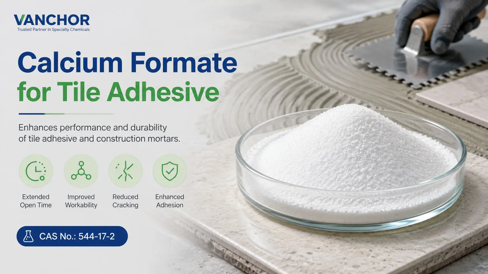 Calcium Formate for Tile Adhesive: Functions, Dosage Factors, and Formulation Considerations
