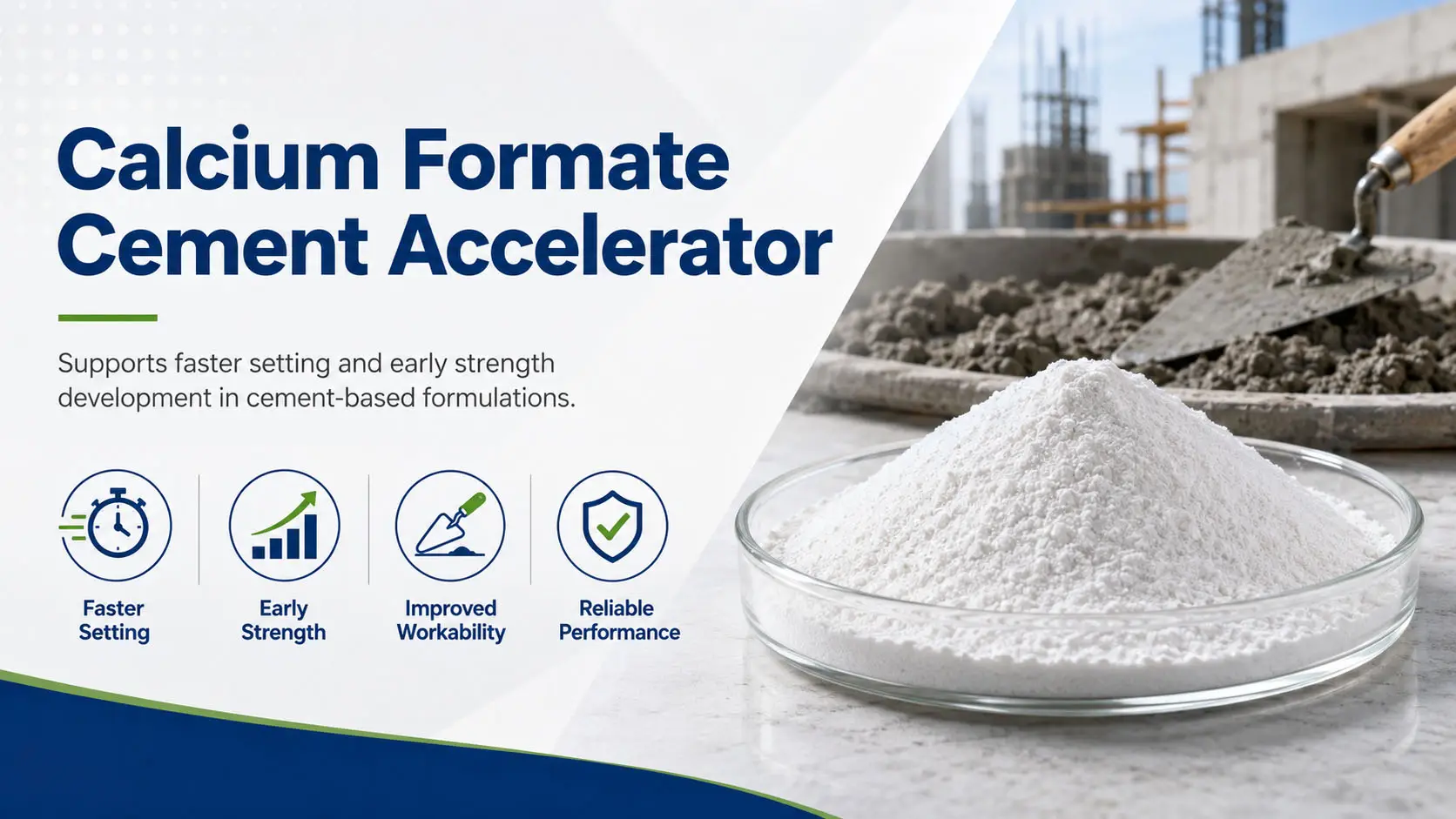 Calcium Formate Cement Accelerator: Benefits, Dosage, Applications, and Market Trends